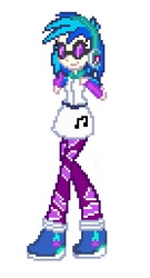 Size: 554x1024 | Tagged: safe, artist:colorpalette-art, dj pon-3, vinyl scratch, human, equestria girls, g4, female, pixel art, solo