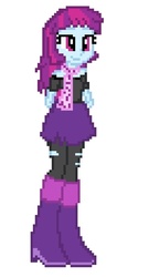 Size: 493x910 | Tagged: safe, artist:colorpalette-art, mystery mint, equestria girls, g4, background human, female, pixel art, solo
