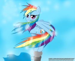 Size: 2000x1625 | Tagged: safe, artist:fluffywuffs, artist:leadhooves, rainbow dash, g4, colored, female, flag, flag pole, solo