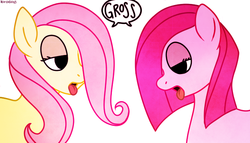 Size: 700x400 | Tagged: safe, artist:korodious, fluttershy, pinkie pie, g4, pinkamena diane pie, shipping