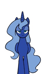 Size: 451x672 | Tagged: safe, artist:mirandathepanda, princess luna, g4, female, simple background, solo