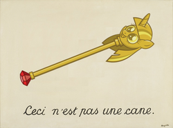 Size: 560x417 | Tagged: safe, g4, fine art parody, meme, rené magritte, solo, the treachery of images, twilight scepter