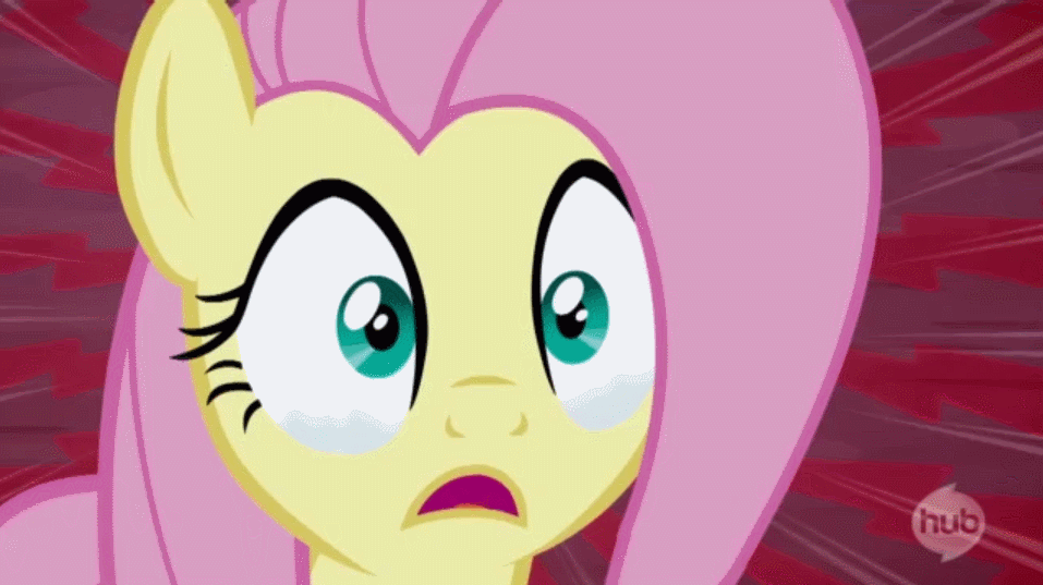 scared fluttershy gif