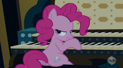 Size: 719x404 | Tagged: safe, screencap, pinkie pie, earth pony, pony, castle mane-ia, g4, balloonbutt, bedroom eyes, butt, female, mare, musical instrument, organ, organ to the outside, out of context, plot, solo