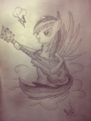 Size: 453x604 | Tagged: artist needed, source needed, safe, rainbow dash, g4, female, guitar, solo