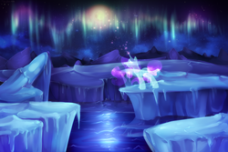 Size: 3000x2000 | Tagged: safe, artist:twigileia, oc, oc only, alicorn, pony, alicorn oc, aurora borealis, ice, magic, solo