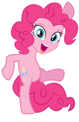 Size: 3233x4958 | Tagged: safe, artist:php50, pinkie pie, hybrid, human head pony, equestria girls, g4, bipedal, cursed image, female, head swap, looking at you, my horse prince, simple background, solo, tardy the man pony, transparent background, vector, what has magic done, what has science done
