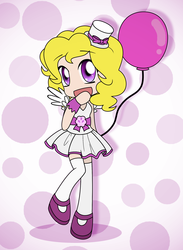 Size: 1717x2352 | Tagged: safe, artist:reitanna-seishin, surprise, human, g1, balloon, female, humanized, light skin, solo