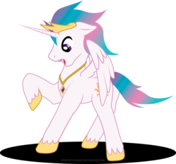 Size: 900x837 | Tagged: safe, artist:spiritofthwwolf, princess celestia, alicorn, pony, g4, male, prince solaris, rule 63, simple background, solo, stallion, transparent background