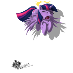 Size: 3333x3333 | Tagged: safe, artist:unnop64, twilight sparkle, alicorn, pony, g4, female, fourth wall, high res, mare, solo, twilight sparkle (alicorn)