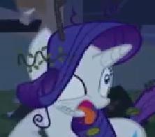 Size: 222x197 | Tagged: safe, screencap, rarity, castle mane-ia, g4, my little pony: friendship is magic, cropped, derp, female, solo