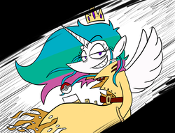 Size: 1280x979 | Tagged: safe, artist:order border, princess celestia, alicorn, pony, g4, drunk celestia, female, poké ball, pokémon, smoking, solo