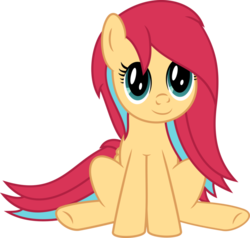Size: 917x872 | Tagged: safe, artist:ulyssesgrant, oc, oc only, oc:ion, g4, cute, looking at you, simple background, sitting, smiling, solo, transparent background, underhoof, vector