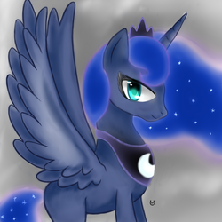 Size: 2000x2000 | Tagged: safe, artist:cartoonowl, princess luna, g4, female, solo