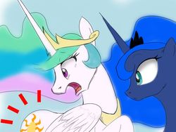 Size: 1280x960 | Tagged: safe, artist:sakuracheetah, princess celestia, princess luna, g4, princess twilight sparkle (episode), no tail, scene interpretation