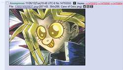 Size: 620x355 | Tagged: safe, 4chan, 4chan get, 4chan screencap, barely pony related, get, king of gets, twilight scepter, yami yugi, yu-gi-oh!