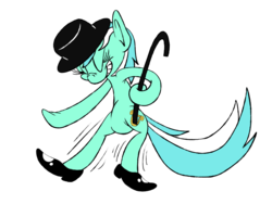 Size: 1024x768 | Tagged: safe, artist:nocturnalmeteor, lyra heartstrings, pony, g4, bipedal, cane, clothes, female, grin, hat, shoes, shoes only, simple background, solo, transparent background