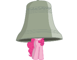 Size: 500x390 | Tagged: safe, artist:tiredbrony, pinkie pie, earth pony, pony, castle mane-ia, g4, animated, bell, cute, diapinkes, female, gif, grin, mare, simple background, smiling, solo, transparent background, vector