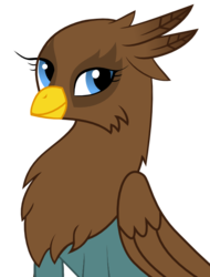 Size: 486x638 | Tagged: safe, artist:myth chaser, oc, oc only, oc:aidan, griffon, brown, eyelashes, feather, griffon oc, looking at you, simple background, sitting, solo, transparent background, vector