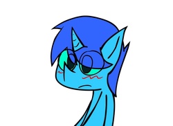 Size: 960x698 | Tagged: safe, artist:olympic tea bagger, oc, oc only, oc:digital byte, pony, blushing, solo