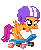 Size: 62x75 | Tagged: safe, artist:seahawk270, scootaloo, pegasus, pony, g4, bipedal, bipedal leaning, blank flank, female, filly, gif, helmet, leaning, non-animated gif, pixel art, scooter, simple background, solo, spread wings, transparent, transparent background, wings