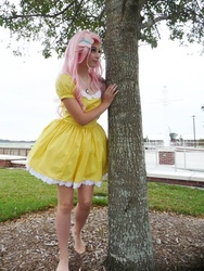 Size: 720x960 | Tagged: safe, artist:terezigrell, fluttershy, human, g4, cosplay, feet, irl, irl human, photo, solo