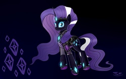 Size: 1280x809 | Tagged: safe, artist:tlamodblog, nightmare rarity, g4, female, glowing, solo