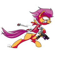 Size: 1280x1120 | Tagged: safe, artist:spanish-scoot, scootaloo, pony, g4, bipedal, female, solo, team fortress 2