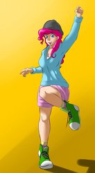 Size: 661x1207 | Tagged: safe, artist:globalpredatorx, pinkie pie, human, g4, converse, female, humanized, light skin, shoes, solo