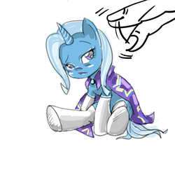 Size: 1000x1000 | Tagged: safe, artist:vguda, trixie, pony, unicorn, g4, clothes, female, finger, mare, pixiv, socks, solo