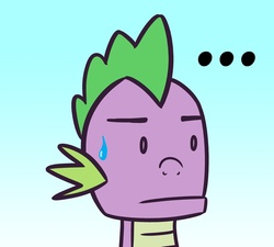 Size: 1280x1152 | Tagged: safe, spike, g4, ask-acetic-rarity, askspikedadragon, avatar the last airbender, male, reaction image, solo, sweatdrop