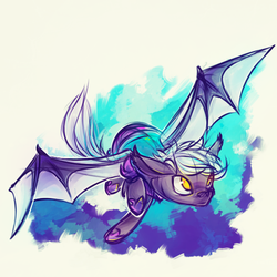 Size: 500x500 | Tagged: safe, artist:syntactics, oc, oc only, bat pony, pony, rapier wit, solo