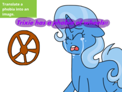 Size: 1280x960 | Tagged: safe, artist:ericas-dumb-art-blog, trixie, pony, unicorn, g4, crying, female, mare, solo, wheel