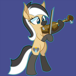 Size: 500x500 | Tagged: safe, artist:php92, oc, oc only, pony, bipedal, musical instrument, solo, sunset fjord, violin