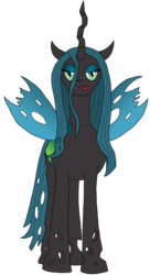 Size: 660x1210 | Tagged: safe, artist:heartshielder1991, queen chrysalis, changeling, changeling queen, g4, female, solo