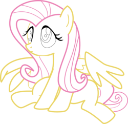 Size: 733x711 | Tagged: safe, fluttershy, g4, female, simple background, solo, transparent background, vector