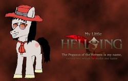 Size: 607x383 | Tagged: safe, artist:avtechnick, pony, alucard, hellsing, ponified, solo