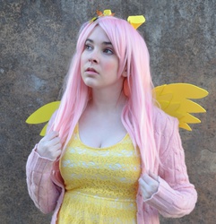 Size: 3012x3130 | Tagged: safe, artist:lochlan o'neil, fluttershy, human, g4, cosplay, irl, irl human, photo, solo