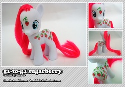 Size: 1280x892 | Tagged: safe, artist:tinrobo, sugarberry, g1, g4, customized toy, g1 to g4, generation leap, irl, photo, toy