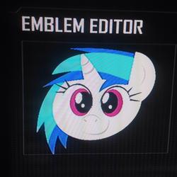 Size: 1936x1936 | Tagged: safe, dj pon-3, vinyl scratch, g4, call of duty, call of duty: black ops 2, emblem editor, female, solo