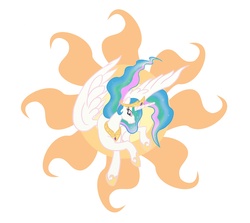 Size: 2410x2151 | Tagged: safe, artist:sunflarepony, princess celestia, g4, cutie mark, female, solo, sun