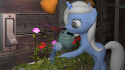 Size: 500x281 | Tagged: safe, artist:fmartcorner, oc, oc only, oc:filly moonshine, 3d, gmod, watering can