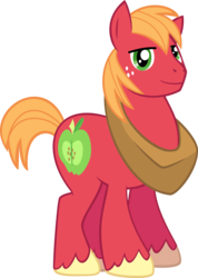 Size: 2529x3545 | Tagged: safe, artist:shnakes, big macintosh, earth pony, pony, g4, horse collar, male, simple background, solo, stallion, transparent background, vector