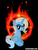 Size: 500x653 | Tagged: safe, artist:drawponies, trixie, pony, unicorn, g4, cutie mark, female, fire, mare, solo, wheel