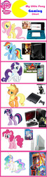 Size: 560x2092 | Tagged: safe, applejack, fluttershy, pinkie pie, princess celestia, rainbow dash, rarity, twilight sparkle, g4, console, mane six, stock vector, video game