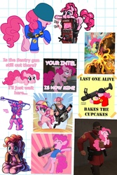 Size: 1200x1800 | Tagged: safe, pinkie pie, g4, collage, heavy (tf2), pyro (tf2), soldier, soldier (tf2), team fortress 2