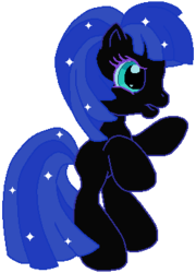 Size: 258x358 | Tagged: safe, artist:colossalstinker, nightmare moon, toola-roola, g3, g3.5, g4, angry, female, g3.5 to g4, generation leap, nightmare toola roola, recolor, solo