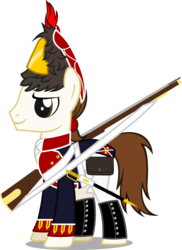Size: 1643x2260 | Tagged: safe, artist:vector-brony, oc, oc only, pony, clothes, gun, male, militia, simple background, solo, spanish militia, stallion, sword, transparent background, uniform, vector