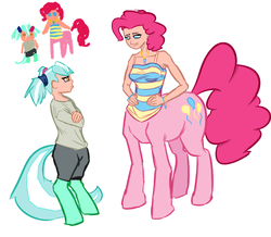 Size: 2029x1769 | Tagged: safe, artist:nobody, oc, oc only, oc:hope, satyr, taur, offspring, parent:lyra heartstrings, parent:pinkie pie