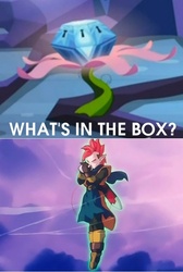 Size: 378x564 | Tagged: safe, g4, my little pony: friendship is magic, princess twilight sparkle (episode), chest of harmony, dragon ball, dragon ball z, exploitable meme, meme, what's in the box?